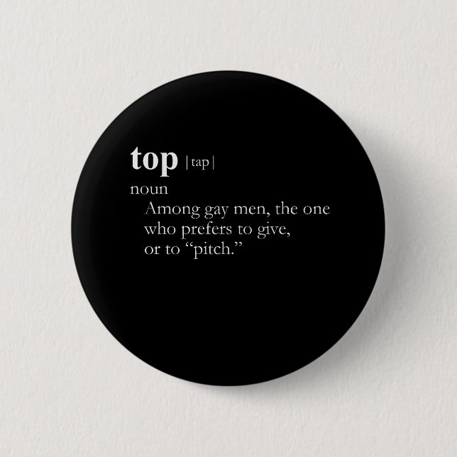 TOP (definition) Pinback Button (Front)