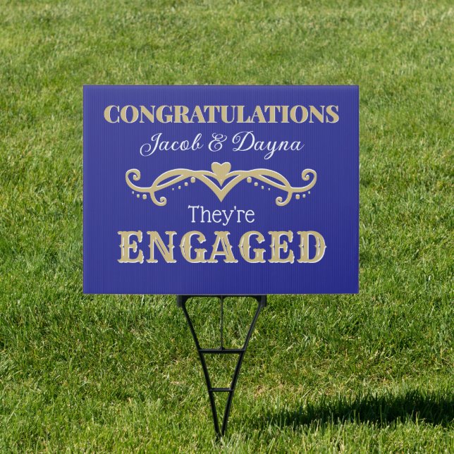 Top Design! CUSTOM engagement yard Sign (Insitu)