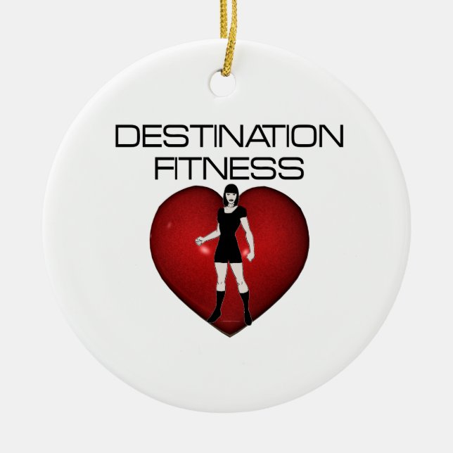 TOP Destination Fitness Ceramic Ornament (Front)