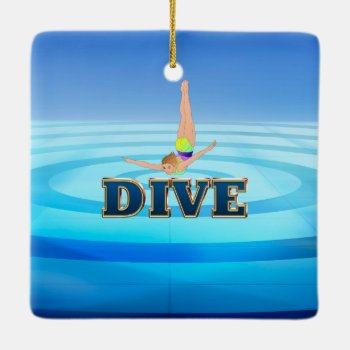 Top Dive Ceramic Ornament by teepossible at Zazzle