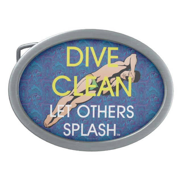 TOP Dive Clean (M) Oval Belt Buckle (Front)