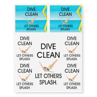 TOP Dive Clean Temporary Tattoos