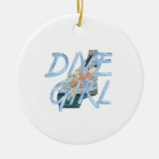 TOP Dive Girl Ceramic Ornament