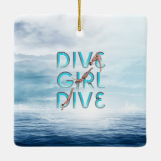 TOP Dive Girl Dive Ceramic Ornament