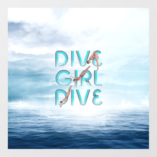 TOP Dive Girl Dive Floor Decals