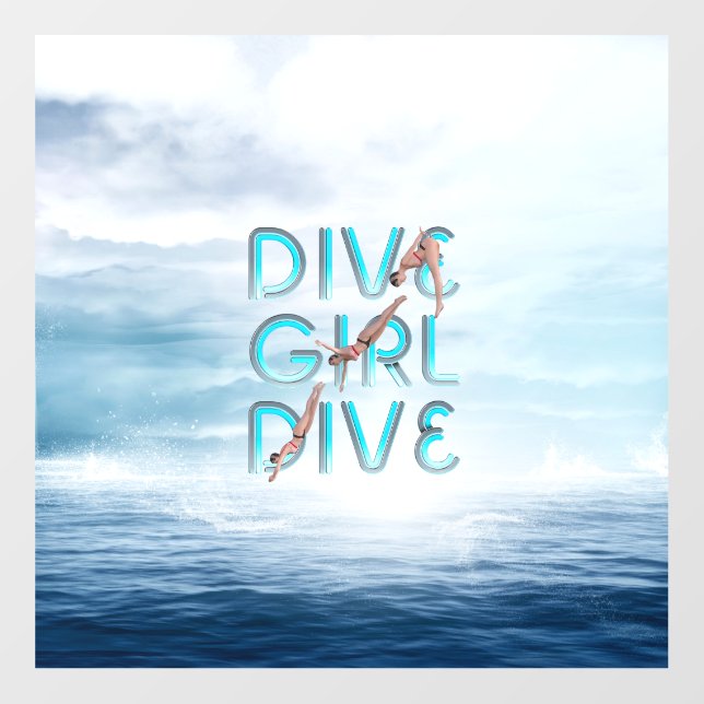 TOP Dive Girl Dive Floor Decals (Front)