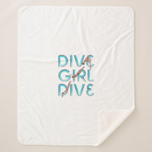 TOP Dive Girl Dive Sherpa Blanket