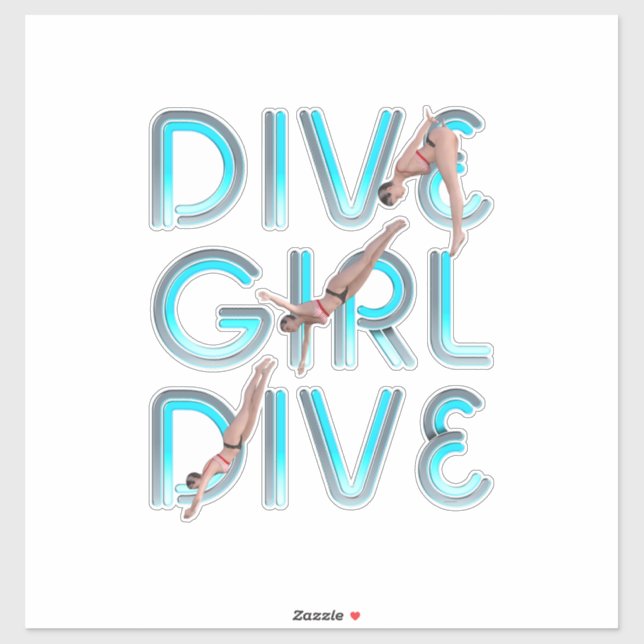 TOP Dive Girl Dive Sticker (Sheet)