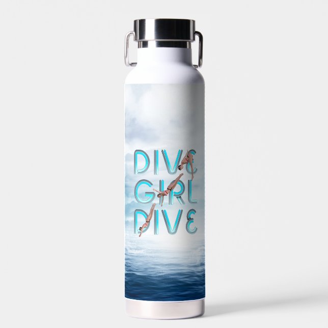 TOP Dive Girl Dive Water Bottle (Front)