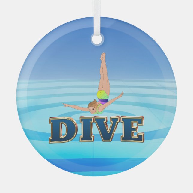 TOP Dive Glass Ornament (Front)