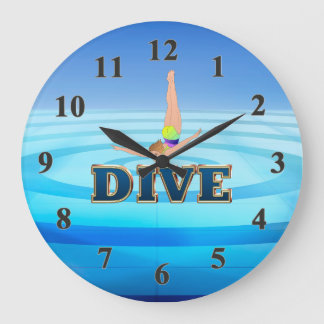 TOP Dive Large Clock