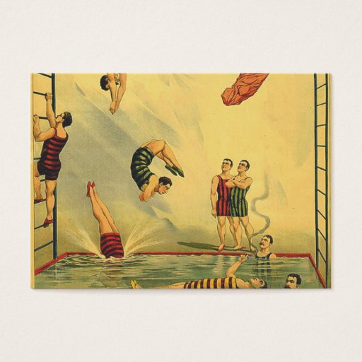 Customizable TOP Diving Old School Business Card Templates