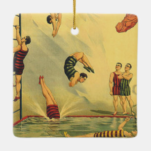 TOP Diving Old School Ceramic Ornament