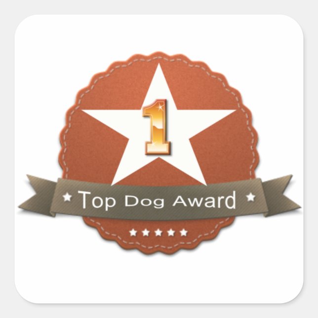 Top Dog Award Sticker (Front)