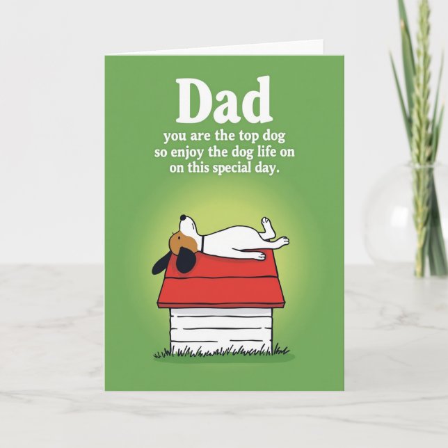 Top Dog Fathers Day Card (Front)