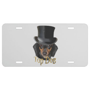 Top Dog License Plate