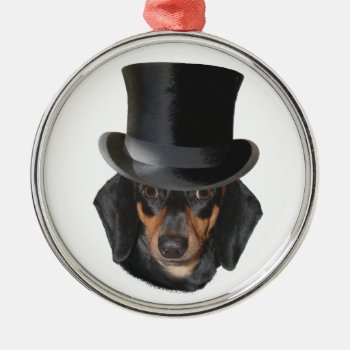 Top Dog Metal Ornament by images2go at Zazzle