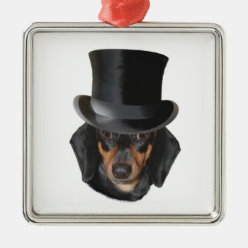 Top Dog Metal Ornament by images2go at Zazzle
