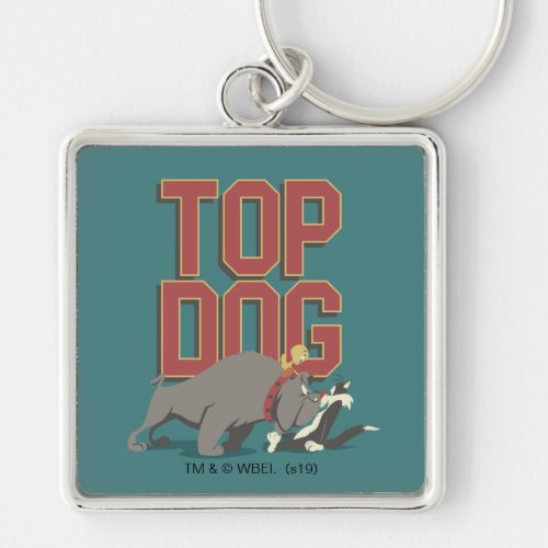 Top Dog Spike Guarding TWEETY From SYLVESTER Keychain