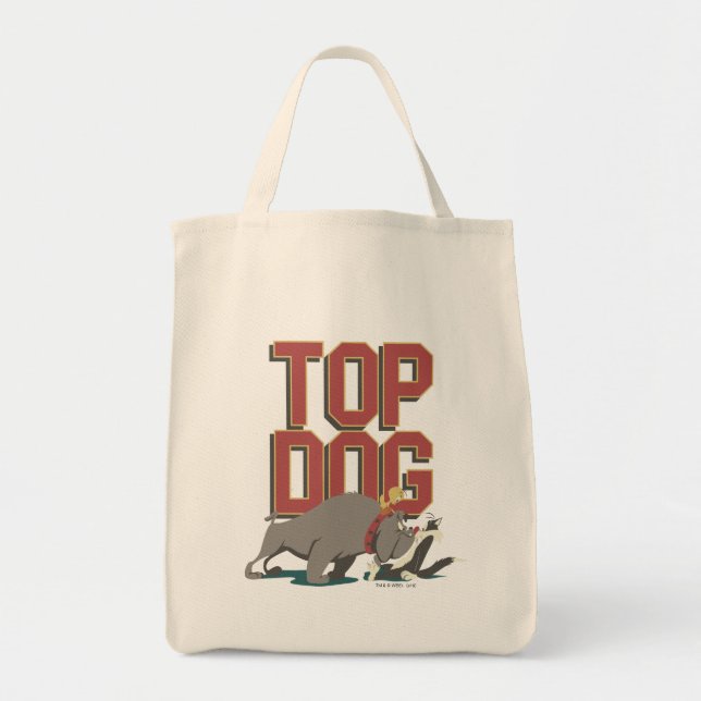 "Top Dog" Spike Guarding TWEETY™ From SYLVESTER™ Tote Bag (Front)