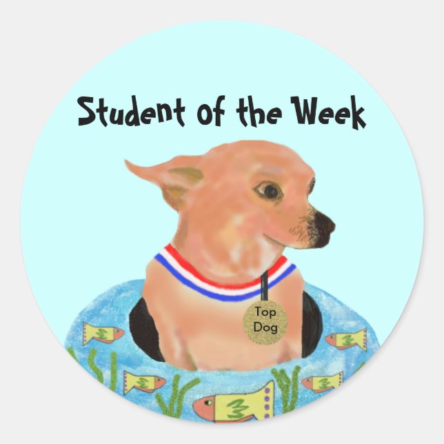 Top Dog Student Stickers (Front)