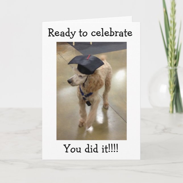 TOP DOG-YOU GRADUATED! READY TO CELEBRATE CARD (Front)