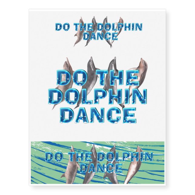 TOP Dolphin Dance Temporary Tattoos (Front)