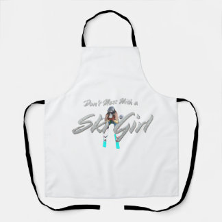 TOP Don't Mess With Ski Girl All-Over Print Apron