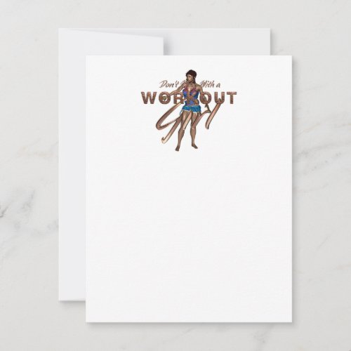 TOP Dont Mess With Workout Girl Invitation