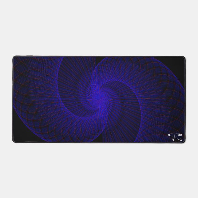 Top Down Dual Funnel Geometric Gaming Mouse Pad (Front)