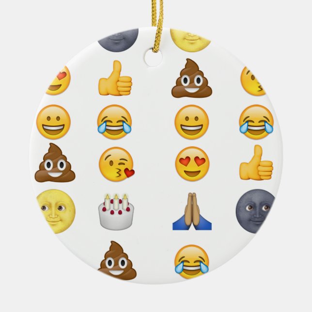 Top emoji collection ceramic ornament (Front)