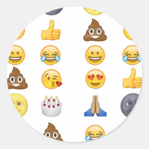 Top emoji collection classic round sticker