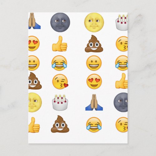 Top emoji collection postcard