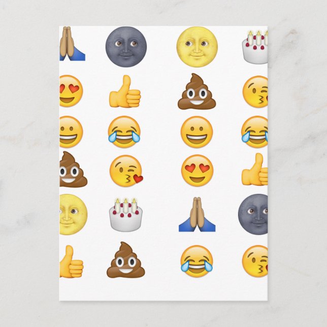 Top emoji collection postcard (Front)