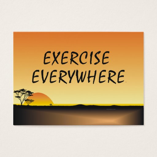 Customizable TOP Exercise Everywhere Business Card Templates