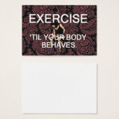 TOP Exercise Til Your Body Behaves (Front & Back)