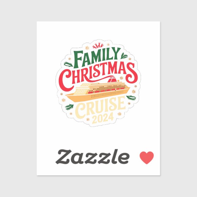 Top Family Christmas Cruise 2024 Unforgettable  Sticker (Sheet)