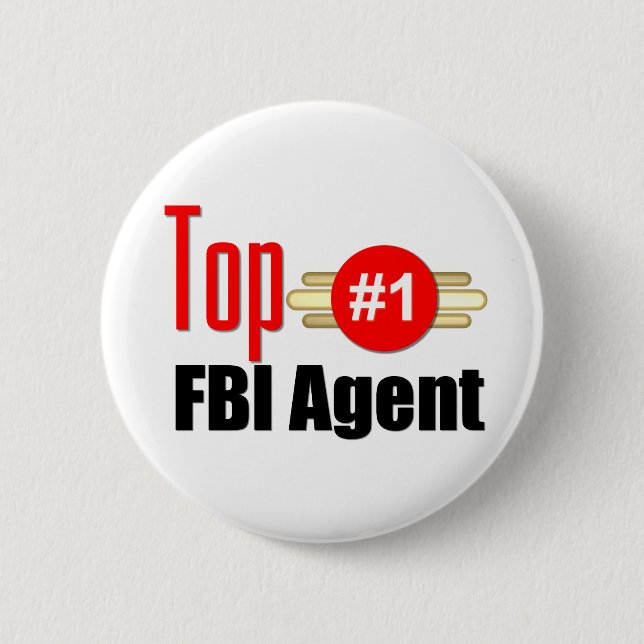 Top FBI Agent Button (Front)