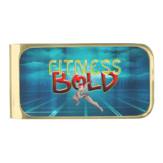 TOP Fitness Bold Gold Finish Money Clip