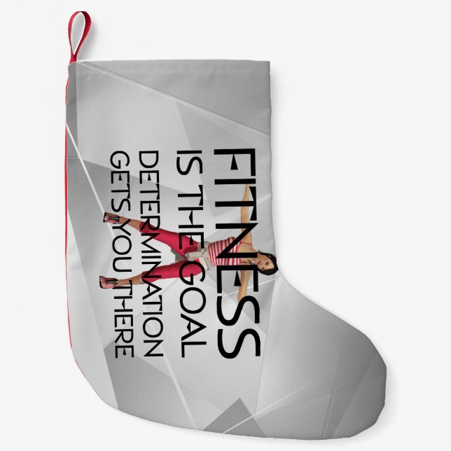 TOP Fitness Goal Small Christmas Stocking (Front)