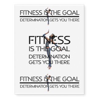 TOP Fitness Goal Temporary Tattoos