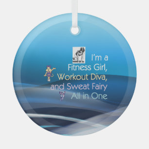 TOP Fitness Triple Play Glass Ornament