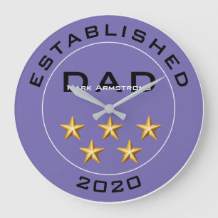 Top Five Star Dad Clock - Fathers Day Gift