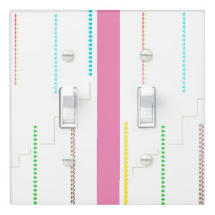 Top Flow ,pink,color shapes Light Switch Cover