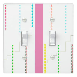 Top Flow ,pink,color shapes Light Switch Cover