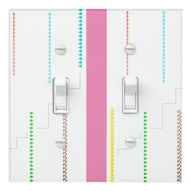 Top Flow ,pink,color shapes Light Switch Cover (In Situ)