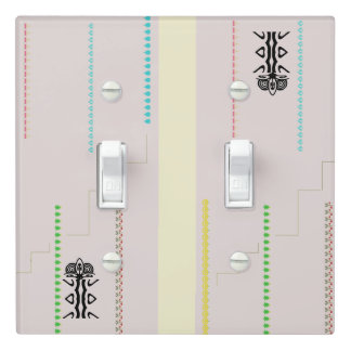 Top Flowcream,pink,color shapes Light Switch Cover