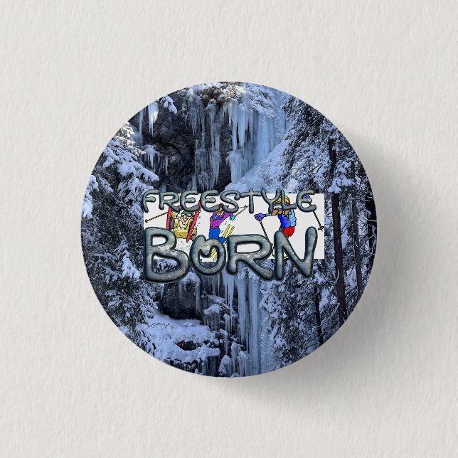 TOP Freestyle Ski Born Button (Front)