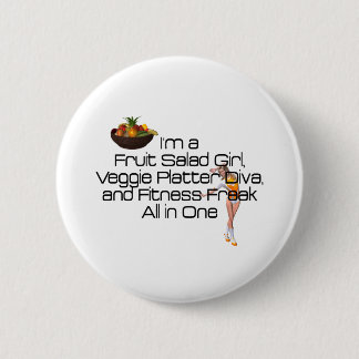 TOP Fruit Salad Fitness Pinback Button