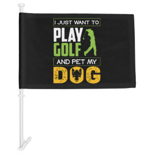 Top Funny Cool Golf Birthday Car Flag